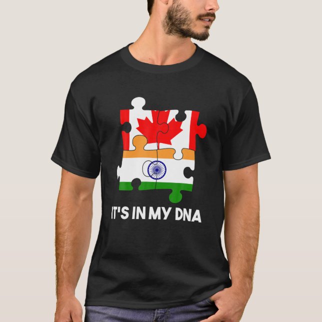 India Proud Flagga Day Hindi Sikh Canada Pu T Shirt (Framsida)