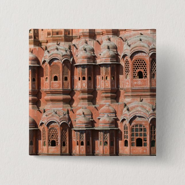 INDIA, Rajasthan, Jaipur: Hawa Mahal Knapp (Framsida)