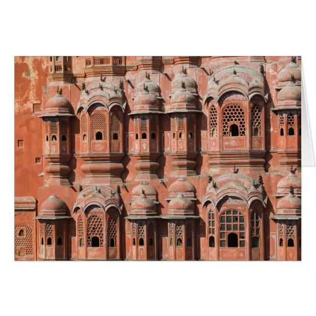 INDIA, Rajasthan, Jaipur: Hawa Mahal (Palace of th Hälsningskort (Framsidan Horizontal)