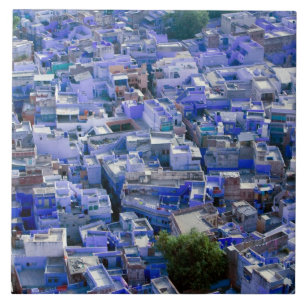 INDIA, Rajasthan, Jodhpur: Blå staden Jodhpur Kakelplatta