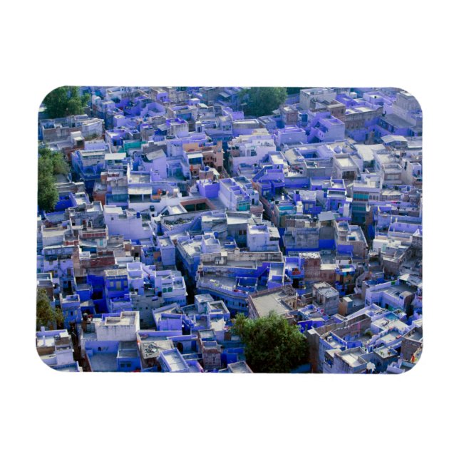 INDIA, Rajasthan, Jodhpur: Blue City of Jodhpur Magnet (Horisontell)