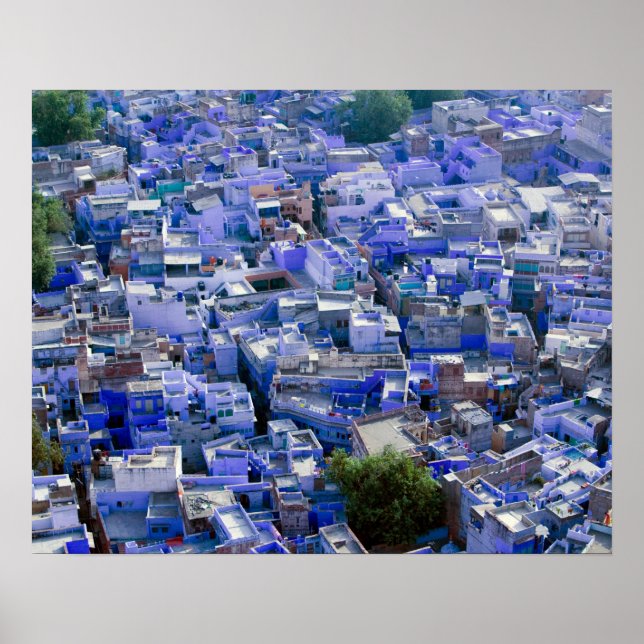 INDIA, Rajasthan, Jodhpur: Blue City of Jodhpur Poster (Framsidan)