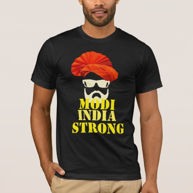 india stolt Narendra Modi t-shirt-design T Shirt (Framsida)