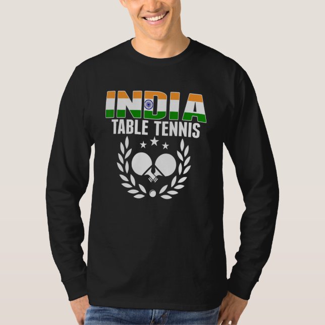 India Table Tennis   Indian Ping Pong Supporter Sp T Shirt (Framsida)