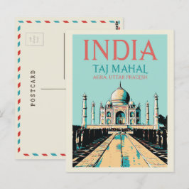 India Taj Mahal i Uttar Pradesh Postcard Vykort