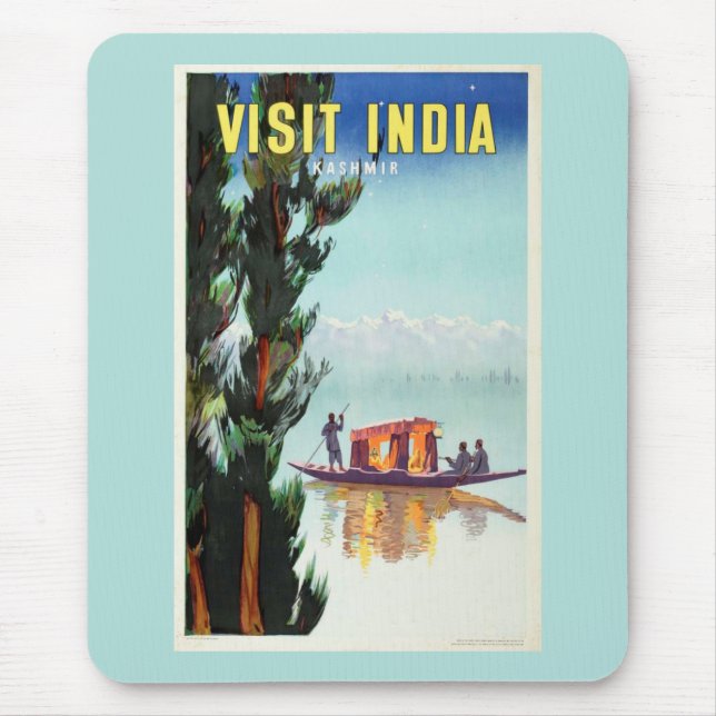 India Travel Poster mousepad Musmatta (Framsidan)