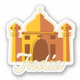 India Travel Vinyl Sticker Klistermärken