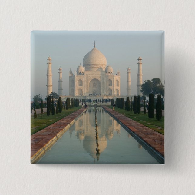 INDIA, Uttar Pradesh, Agra: Taj Mahal, morgon Knapp (Framsida)
