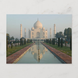 INDIA, Uttar Pradesh, Agra: Taj Mahal, morgon Vykort