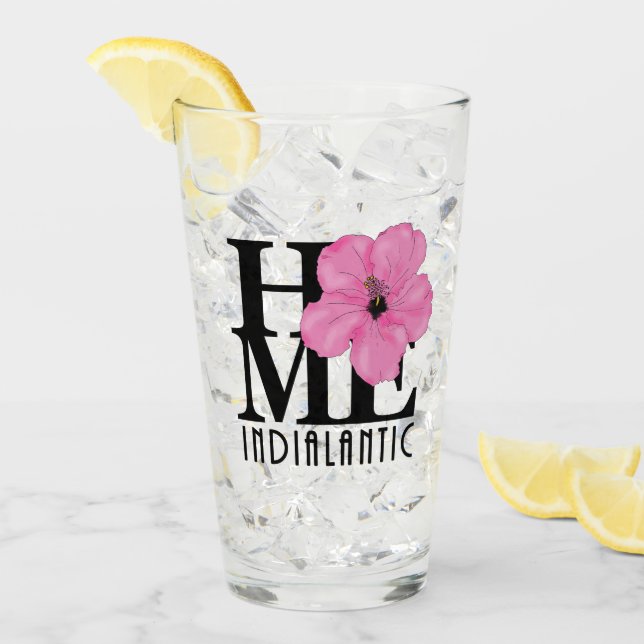 Indialantic HEM- rosa hibiskus Glaskopp (Framsida Ice)