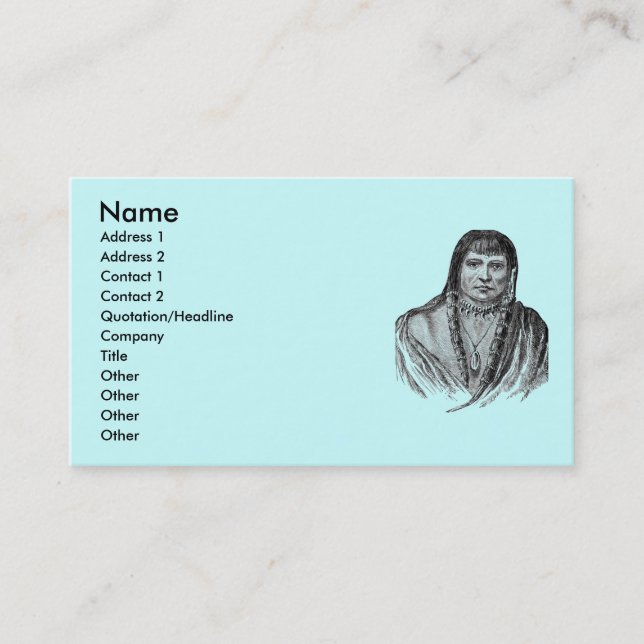 Indian Affärskort Visitkort (Framsida)