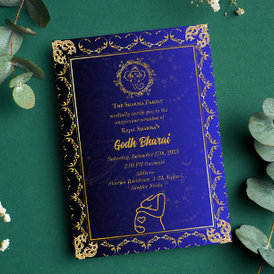 Indian Baby Shower Godh Bharai Hindu Inbjudningar