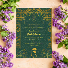 Indian Baby Shower Godh Bharai Hindu Inbjudningar