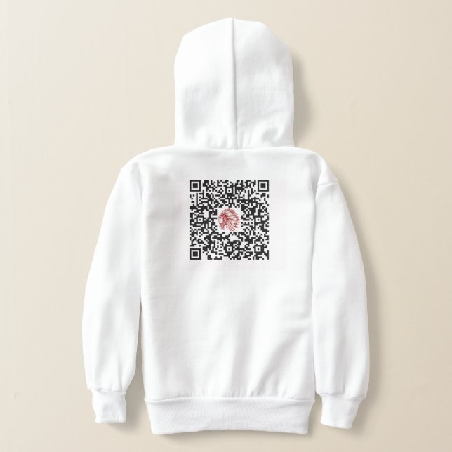 "Indian Backe Elementary Chiefs Organic Hoodie-QR T Shirt (Laydown Baksida)