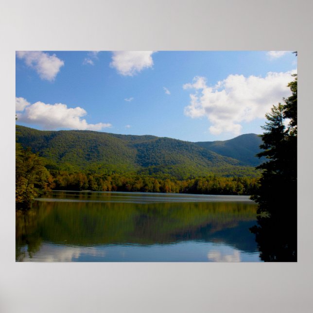 Indian Boundary Lake-reflektion Poster (Framsidan)