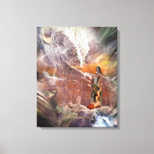 Indian Bröllop Nattvecka Vignette Wrappcan Canvastryck