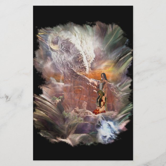 Indian Bröllop Night Vignette Brevpapper (Framsida)