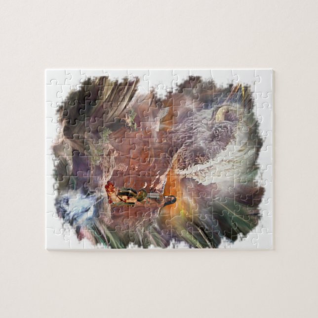 Indian Bröllop Night Vignette Pussel (Horisontell)