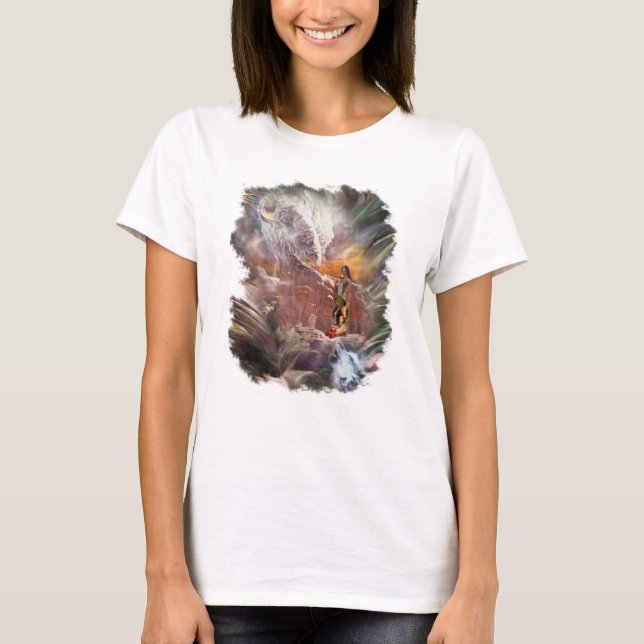Indian Bröllop Night Vignette T-shirt (Framsida)