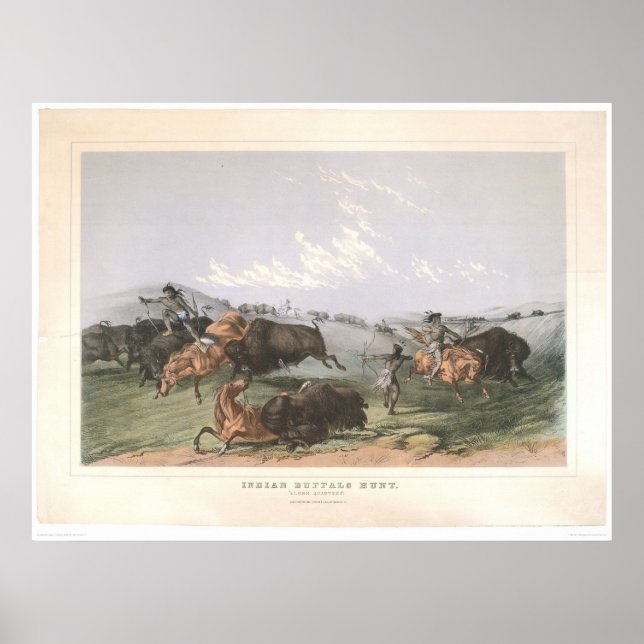 Indian Buffalo Hunt: ’Close Quarters’ (0743A) Poster (Framsidan)