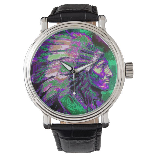 Indian Chief 3 (Graphic Färg) Armbandsur (Framsida)