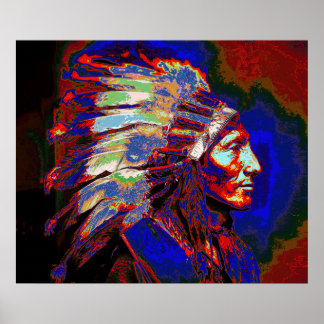 Indian Chief Graphic Poster
