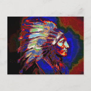 indian Chief Graphic Vykort