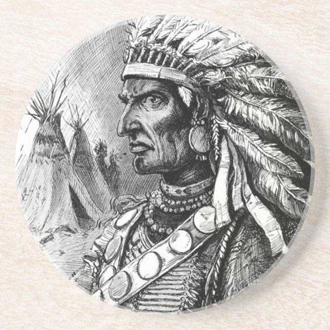 Indian Chief Underlägg Sandsten (Framsidan)