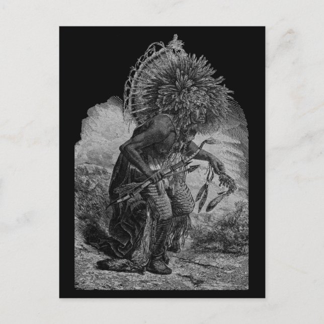 Indian Chief vykort (Framsida)