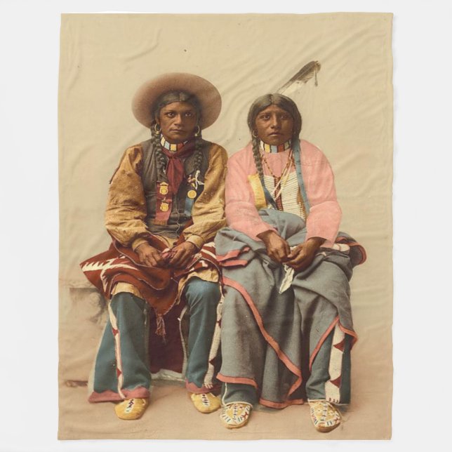 INDIAN COUPLE Fleece Blankets (Framsidan)