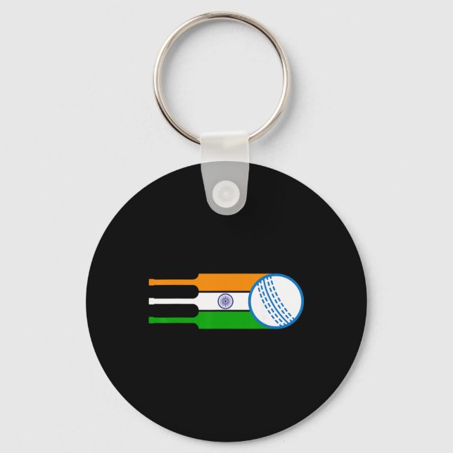 Indian Cricket Player Team Cricket Fans India Cric Nyckelring (Framsida)