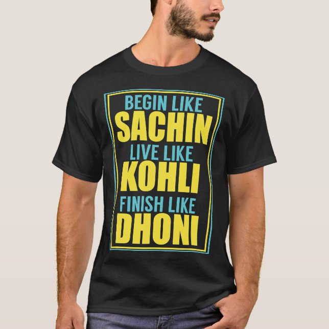 Indian Cricket Team Supporter Jersey T-Shirt (Framsida)