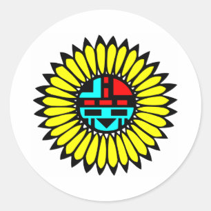 Indian Dance Shield Runt Klistermärke