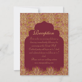 Indian elegant floral gold inbjudningar