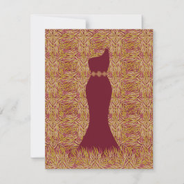 Indian elegant floral gold inbjudningar