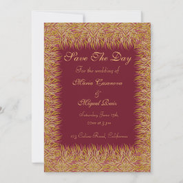 Indian elegant floral gold spara datumet