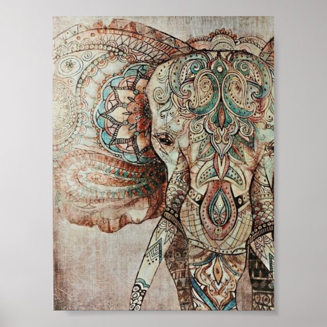 Indian Elephant Poster (Framsidan)