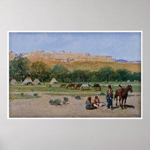 Indian Encampment 1901 av Henry Farny Poster