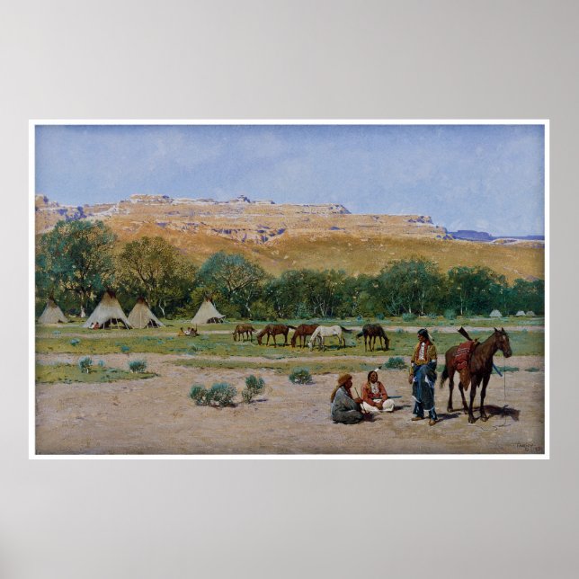 Indian Encampment 1901 av Henry Farny Poster (Framsidan)