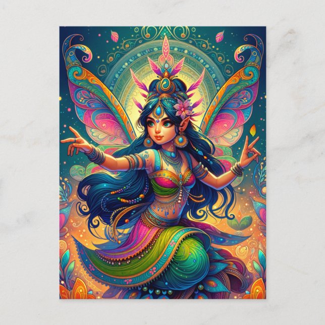 Indian Fairy Vykort (Framsida)