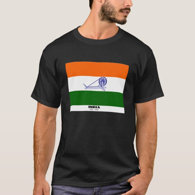 Indian flag 1931 ultimate fit know your country t shirt (Framsida)