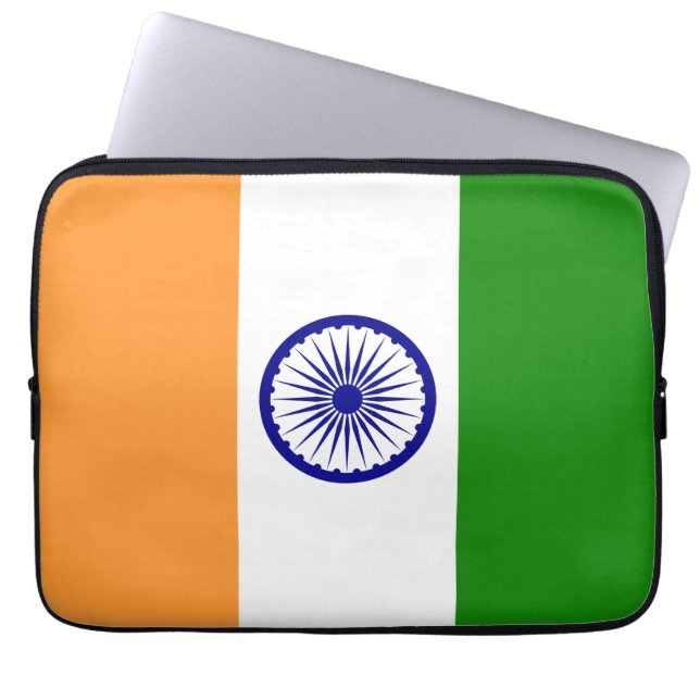 Indian Flagga Electronics Bag Laptop Fodral (Framsidan)