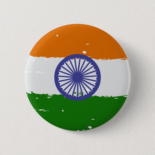 INDIAN-FLAGGA med penseleffekt Knapp (Framsida)