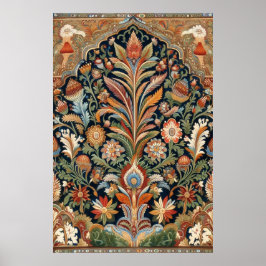 Indian Folk Floral Art Print Poster