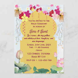 Indian Haldi Ceremony Invitations Inbjudningar
