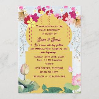 Indian Haldi Ceremony Invitations Inbjudningar