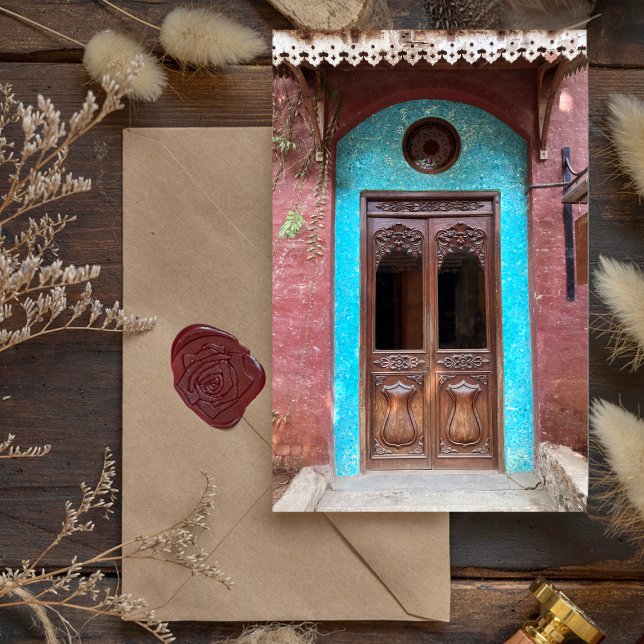 Indian Haveli Door Vykort (Skapare uppladdad)