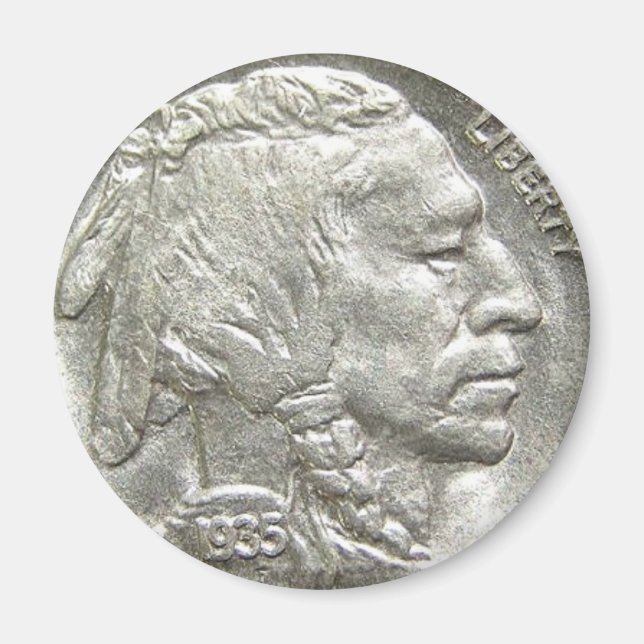 INDIAN HEAD NICKEL MAGNET (Framsidan)