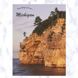 Indian Head Rock Michigan Vykort