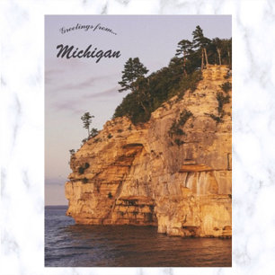 Indian Head Rock Michigan Vykort